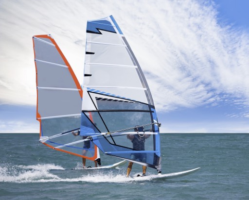 ウィンドサーフィン体験の様子